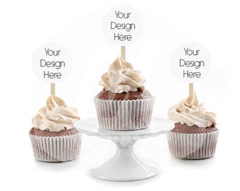 Download Cupcake Topper Mockup. Party Circles Mockup, Isolated Cupcake mockup - Free Download Mockup ...