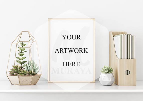 A3 Gold Frame Mockup Gold Landscape Frame Mockup Styled A3 Gold Frame Mockup Gold Landscape Frame Mockup Styled