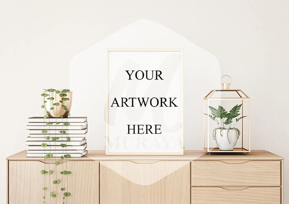 Gold Frame Mockup Gold Portrait Frame Styled Stock Photograpy