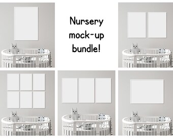 Download A3 Nursery Frames Mockup Bundle Portrait 6 Panel 3 Panel Grey Neutral White Frames Scandinavian Interior 5 For 4 Free Downloads 555 Logo Mockups PSD Mockup Templates