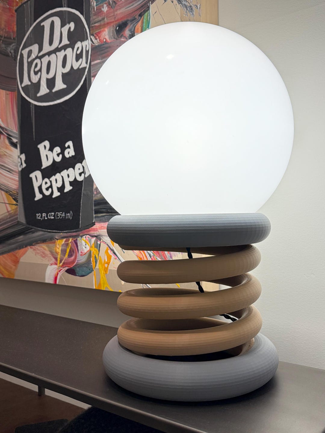 Spring Theory – Sculptural Coil Table Lamp - Etsy