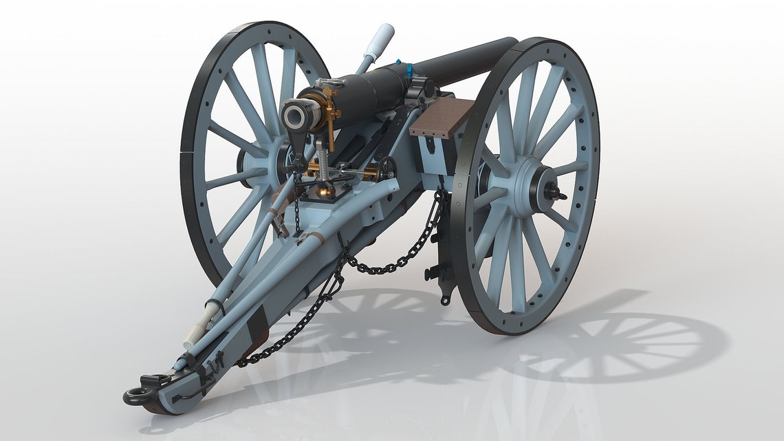 3D MODEL British Armstrong RBL 12pounder 8 Cwt Gun pre1863 Land