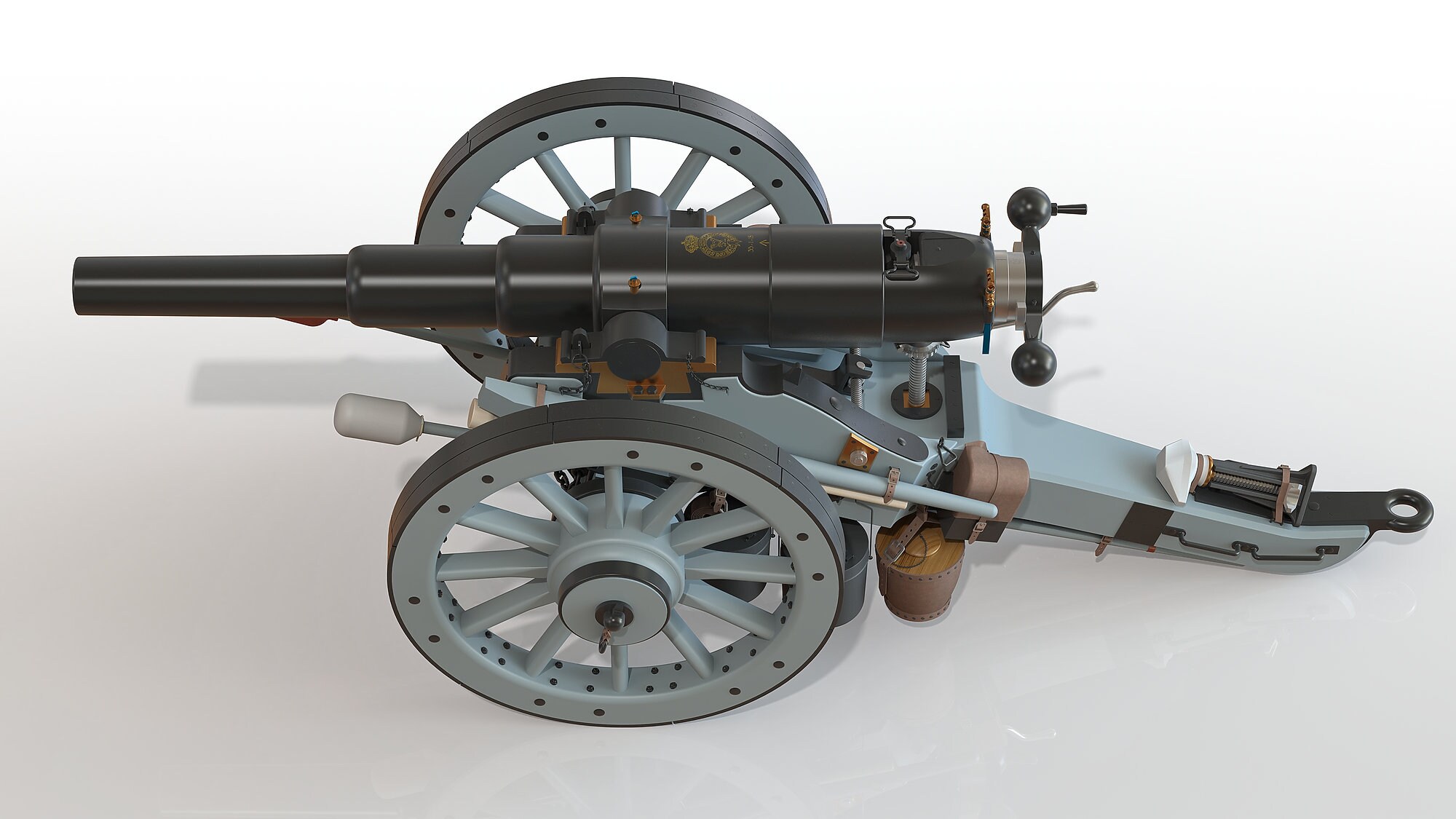 3D MODEL British Armstrong RBL 40pounder 35 Cwt Gun on Etsy UK