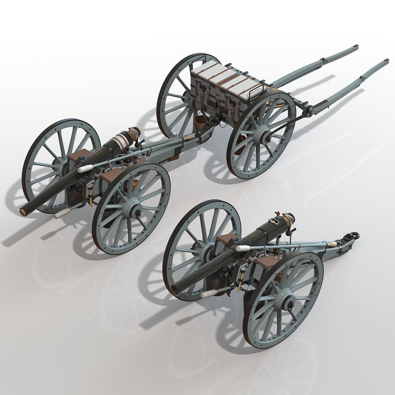 3D MODEL COMBO British Armstrong RBL 12pounder 8 Cwt Gun Etsy