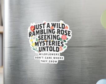 Sticker Wildflowers countrymuziek: sticker retro western bloemen