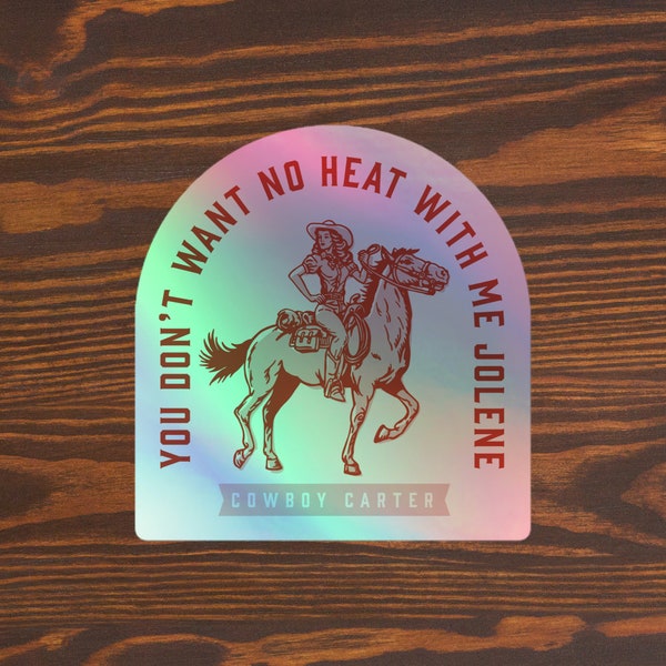 Beyonce Cowboy Carter Act II Jolene Cowgirl County Sticker Western Cowgirl Gift for Her | Holographic Stickers