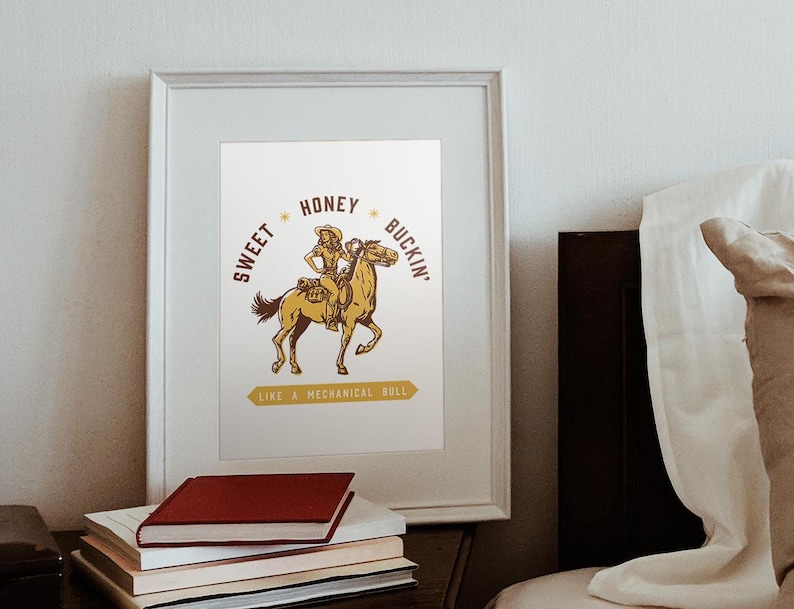 Beyoncé Cowboy Carter Poster – “sweet Honey Buckin’” Retro Cowgirl Wall ...