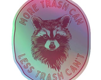 Funny Drunk Raccoon Sticker: Trash Panda