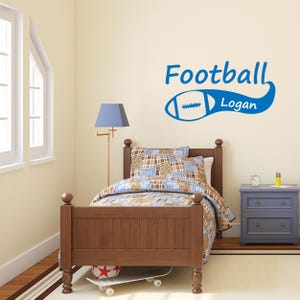Personalized Custom Football Wall Decal with American Football Ball - Durable American Football Wall Stickers - Boy Room Decor