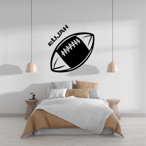 Custom Football Decals - Personalized Vinyl Stickers for Boys&#39; Room Decor and Sport Enthusiasts - Football Wall Decal with Custom