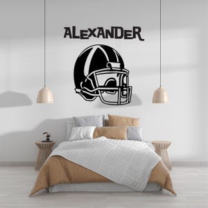 Custom American Football Wall Decals - Personalized Vinyl Stickers for Boys&#39; Room Decor - Football Player Wall Stickers - Sporty Wall Decor