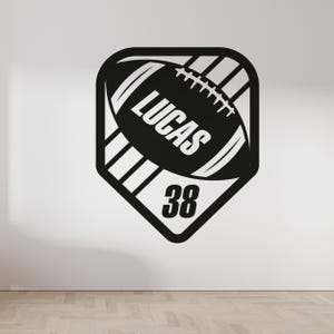 Calcomanía de pared de fútbol: calcomanía de pared de jugador de fútbol personalizada: la mejor decoración para habitaciones de niños y niñas: decoración de dormitorios para niños y adolescentes