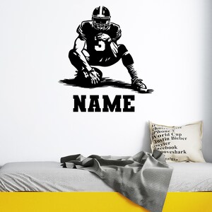 Fußball Namensaufkleber für Jungen - Fußball Wanddekoration mit Namen - Fußball Name Wandtattoo Fußball - Fußball personalisiertes Namens Wandtattoo