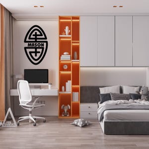Custom Football Wall Decal - Personalized Name Sticker for Boys Room Decor - Personalized Wall Stickers for Football Fans