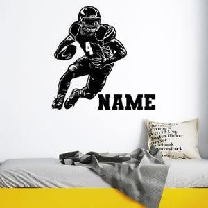 Calcomanías con nombres de fútbol para niños - Calcomanía con nombre de fútbol - Calcomanía de pared con nombre personalizada de fútbol - Adhesivo de pared de fútbol personalizado