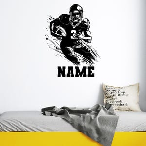 Football Name Decals for Boys - Football Name Decals - Football Personalized Name Wall Decal - Football Name Decals Boys