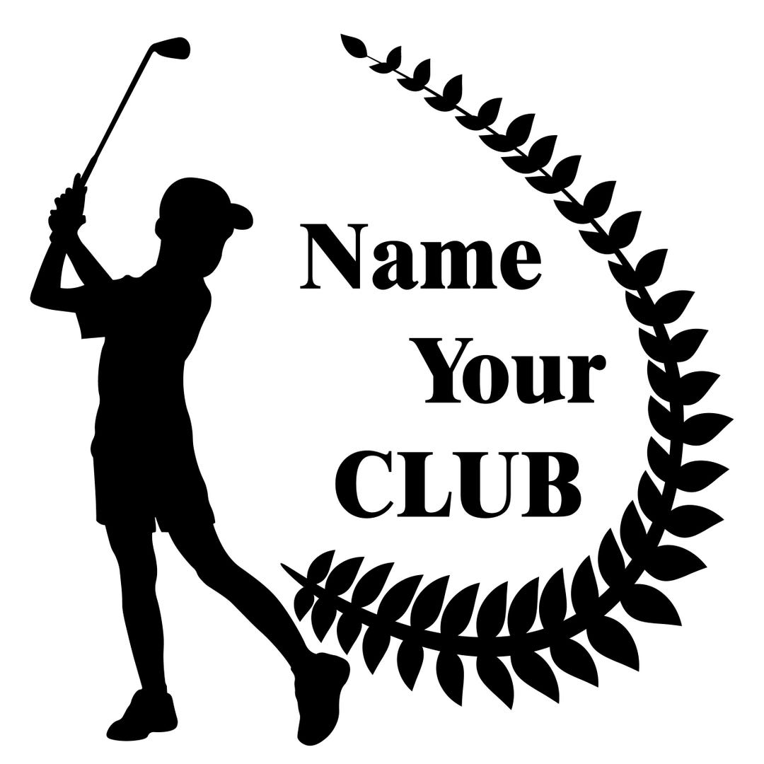 Golf Sticker Player Young Golf Player Drawing Custom Decal - Player in Golf Picture Golf ...