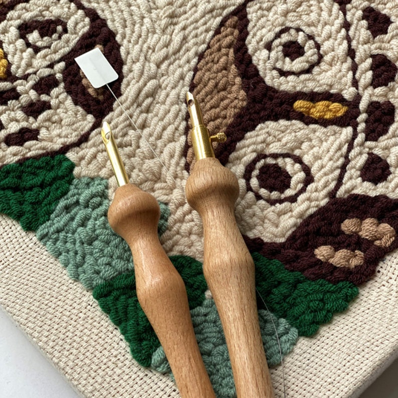 Adjustable / Standard Wooden Punch Needle Tool Rug hooking Etsy