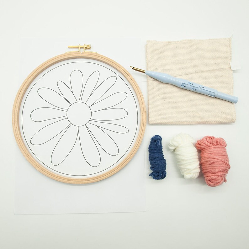 Flower Punch Needle Starter Kit Punch Needle Kit Oxford Etsy