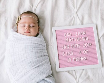 10 X 10 Pink Felt Letter Board With Easel - Premium Felt Letterboard- 450 White Letters, Numbers, Emoji and Symbols. Free Pouch and Stand.