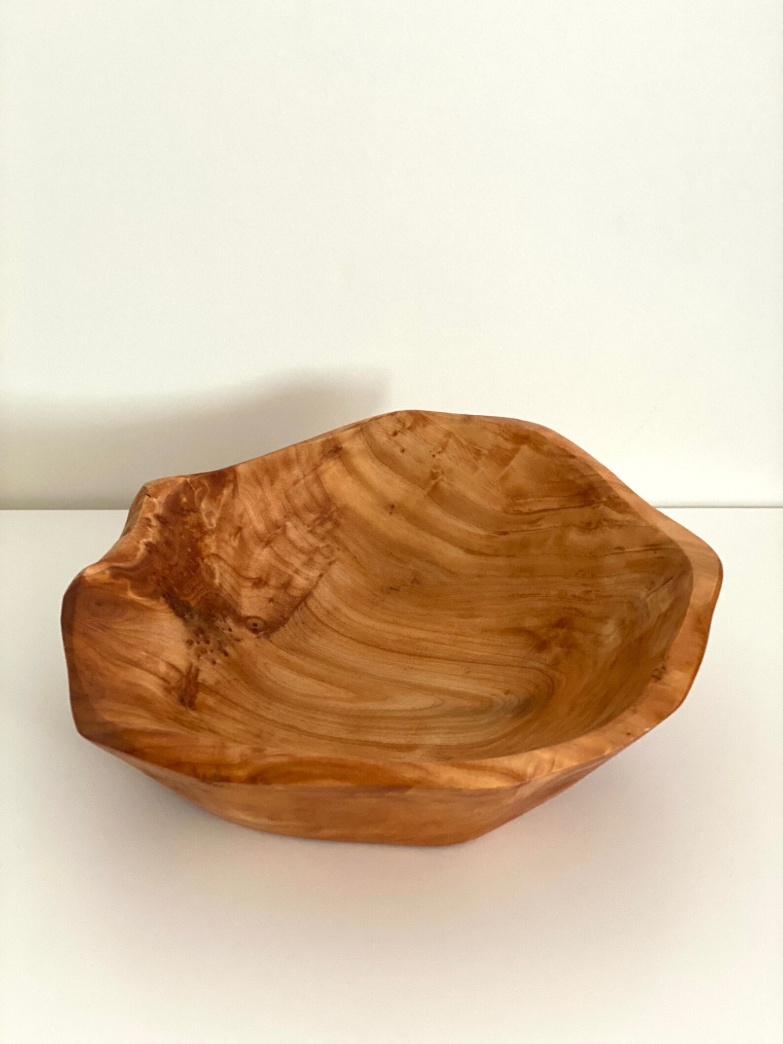 Large Handmade Wooden Bowl for Fruits Hand Carved Fir Root Etsy