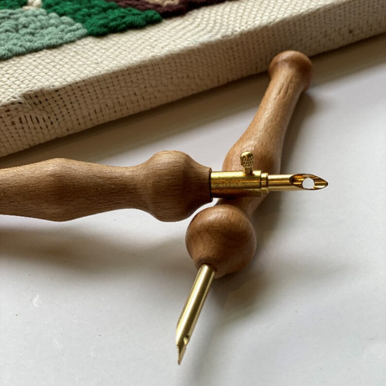 Adjustable / Standard Wooden Punch Needle Tool Rug Hooking Etsy UK