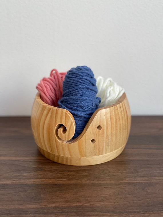 Wooden Yarn Bowl Holder Bowls for Knitting Crochet Yarn Winder Knitting  Accessories and Supplies Large Size 7 X 3 (Design 6)