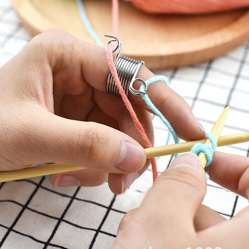 Knitting Ring Tool for Finger 2 Loop Stranded Knit Ring Etsy