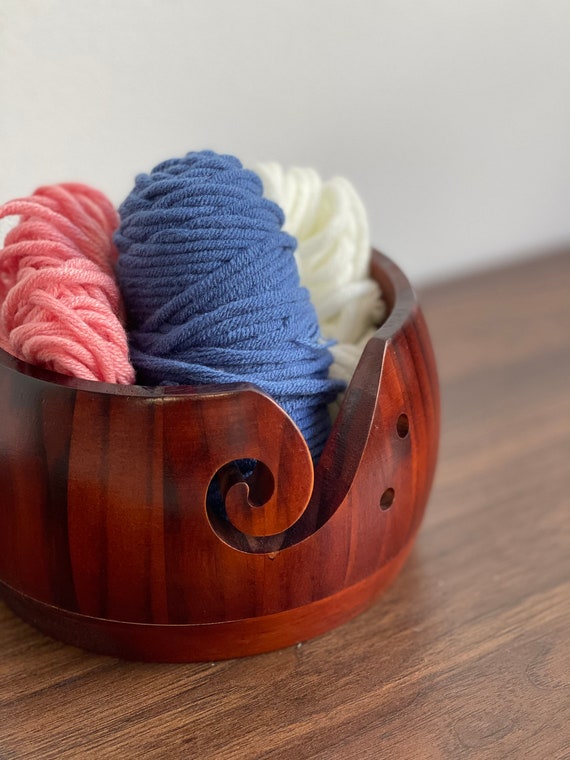 Yarn Storage Bowl Wooden Yarn Bowls for Knitting Crochet Organizer Prevent  Slippage Storage Bag Non Slip