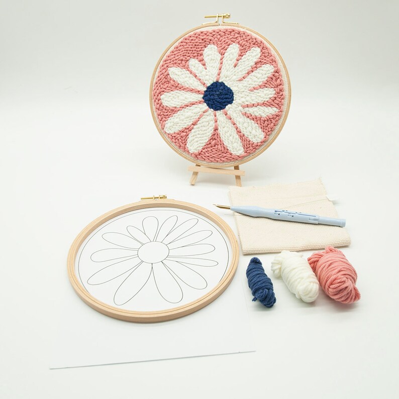 Flower Punch Needle Starter Kit Punch Needle Kit Oxford Etsy