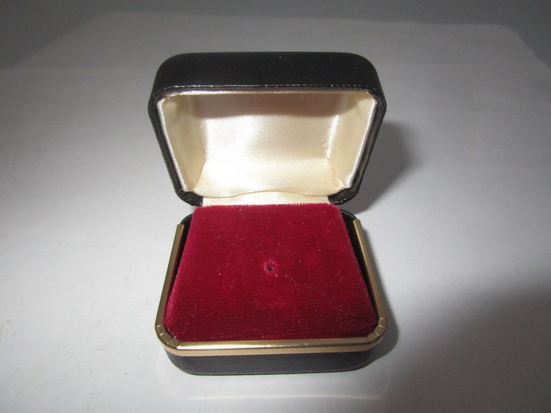 Vintage Black with Gold Trim Jewel Box