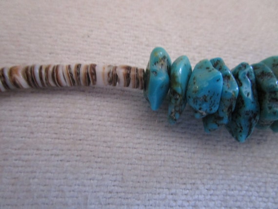 Antique Large Real Native American Nugget Turquoi… - image 5