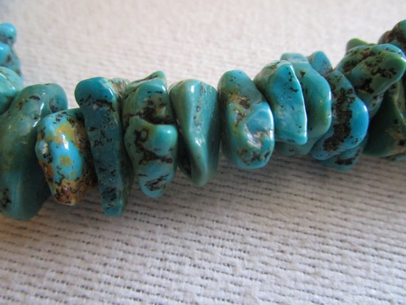 Antique Large Real Native American Nugget Turquoi… - image 3