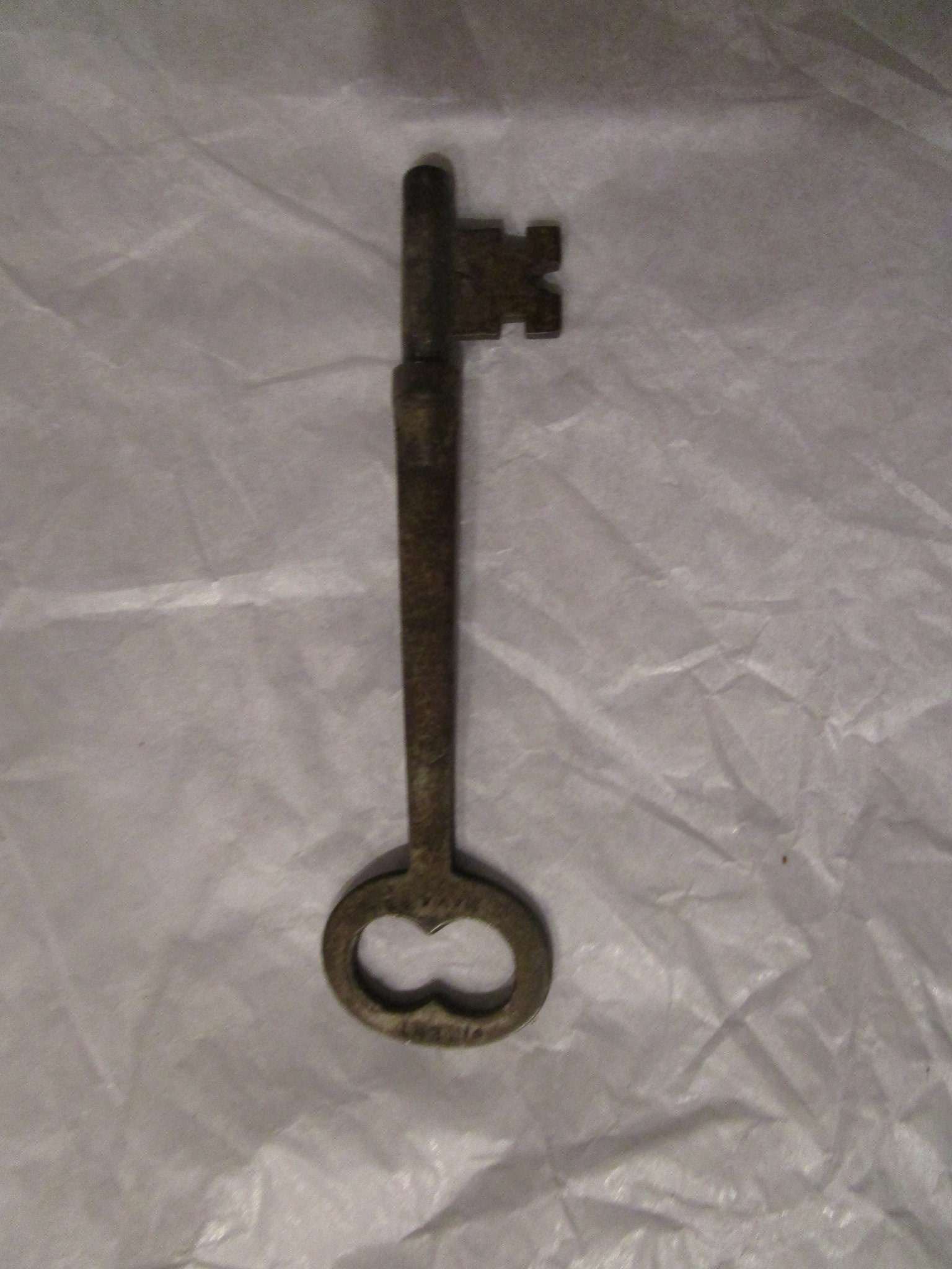 Antique Skeleton Lock Key Dated May 4 1889