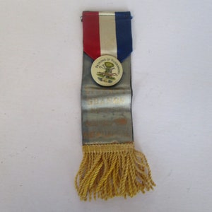 Antique Patrons of Husbandry Liberty Grange Port Allegany Pa Celluloid Pin & Ribbon