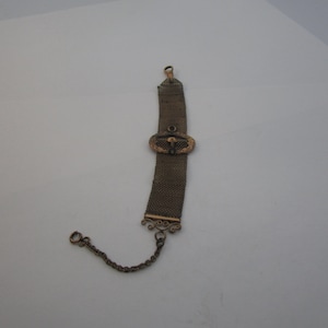 Antique Victorian Gold Filled Mesh Pocket Watch Fob & Chain