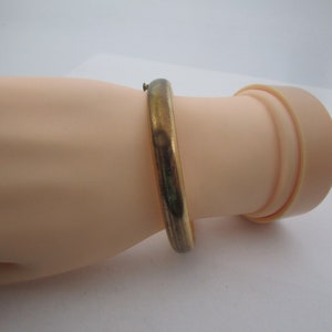 Antique Gold Filled Engraved Hinged Bangle Bracelet HSB