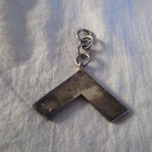 Vintage Designer Ilaria Sterling Silver Modernist Retro Necklace Pendant