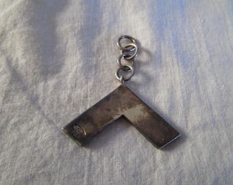 Vintage Designer Ilaria Sterling Silver Modernist Retro Necklace Pendant