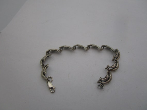 Vintage Sterling Silver Mother & Child Jumping Do… - image 1