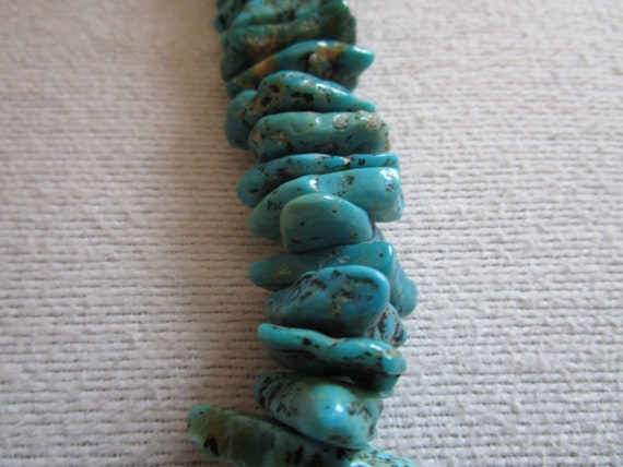 Antique Large Real Native American Nugget Turquoi… - image 4