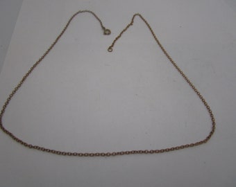 Vtg Gold Tone Chain Necklace 19 inch