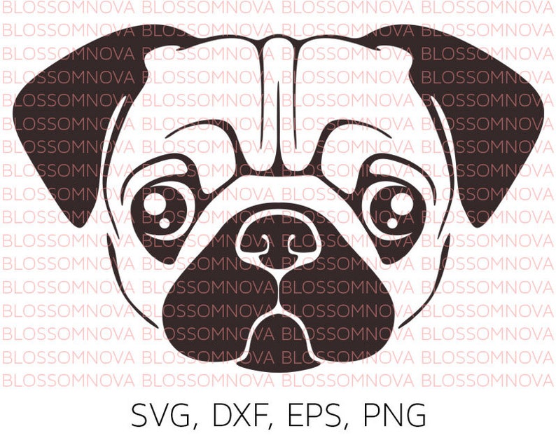 Download Pug Face Silhouette Svg Cute Dog Design For Mom Of A Pug Pug Lover Gift Templates Materials Deshpandefoundationindia Org