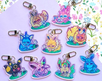Evolve Among the Flowers: 2inch, Holographic Star Acrylic Charm