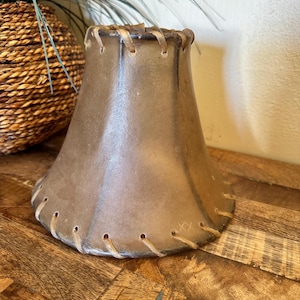 Rawhide Lamp Shade Southwest Bell Shape 5.50" Rustic