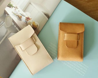 Veg Tanned Leather Cigarette Case with Initial Engraving