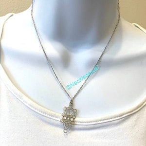 Kabbalah Tree of Life Pendant: Stainless Steel Sefirot Necklace