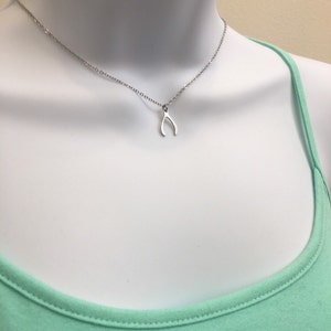 WISHBONE Stainless Steel  Necklace, 1.5 mm  cable Stainless Steel Chain.