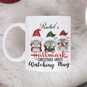 Gnome Personalized This is my Hallmark Christmas Movie Watching Mug Christmas Truck present fast shipping