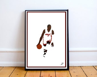 Dwayne wade | Etsy Miami vice heat basketbal Throw Pillow
